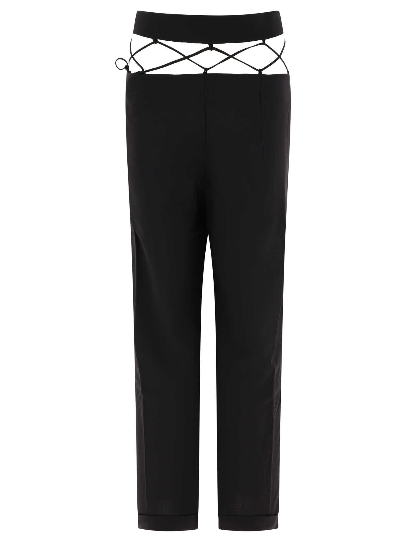 테일러드 트라우저 위드 laced waistband